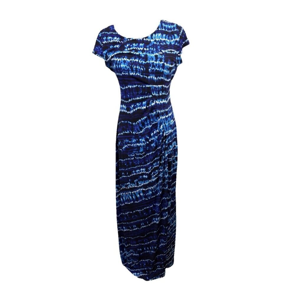 Trulli Maxi Dress Tie Dye Blue Stretchy All Over Women Medium